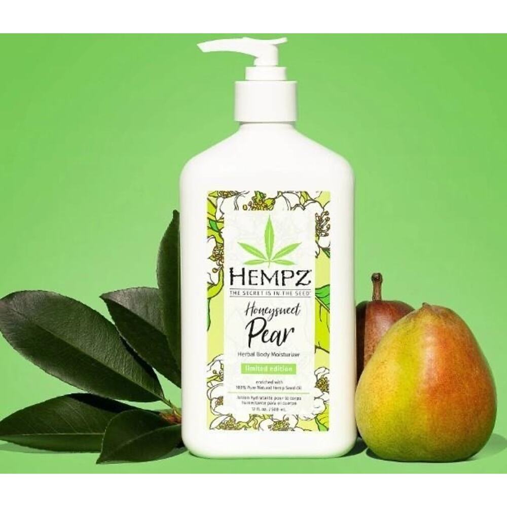 Hempz Honeysweet Pear Body Lotion 17oz Herbal Moisturizer Vegan Paraben Free - Picture 7 of 7